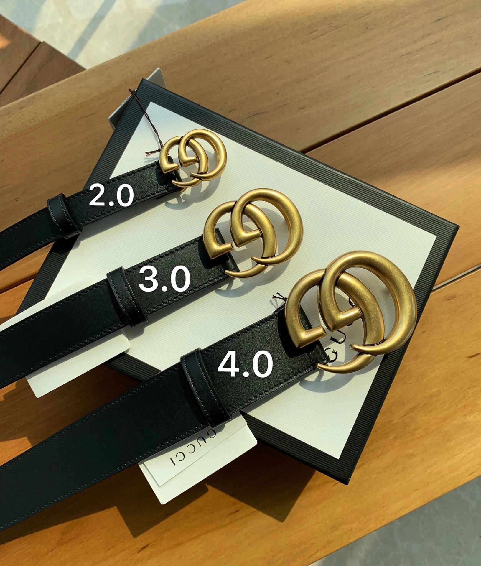 Gucci Double G Buckle Leather Belt