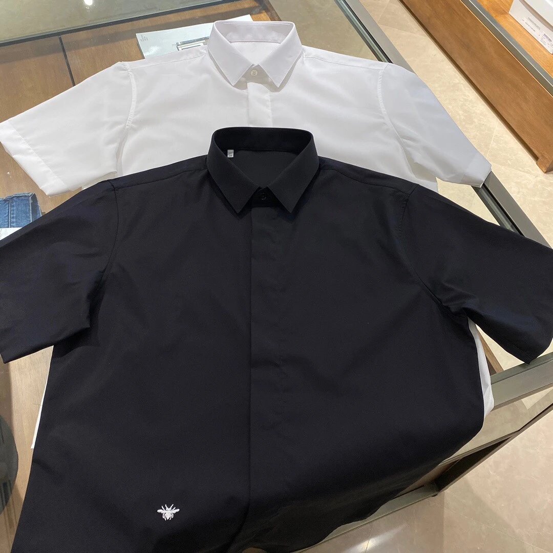 Dior Bee Embroidered Short Sleeve Shirt