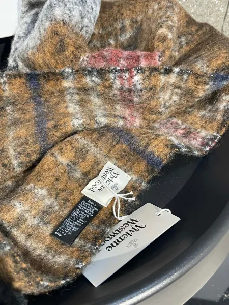 Vivienne Westwood Orb Logo Wool Blend Scarf Multicolor Scarves - 18