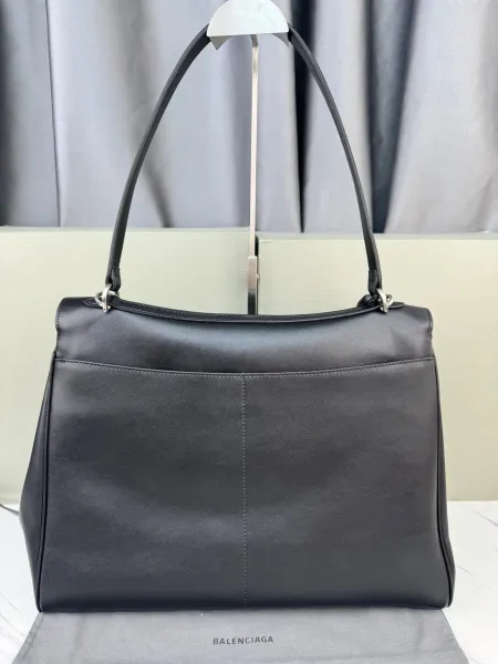 Balenciaga Hourglass Mini Black Leather Handbag - 21