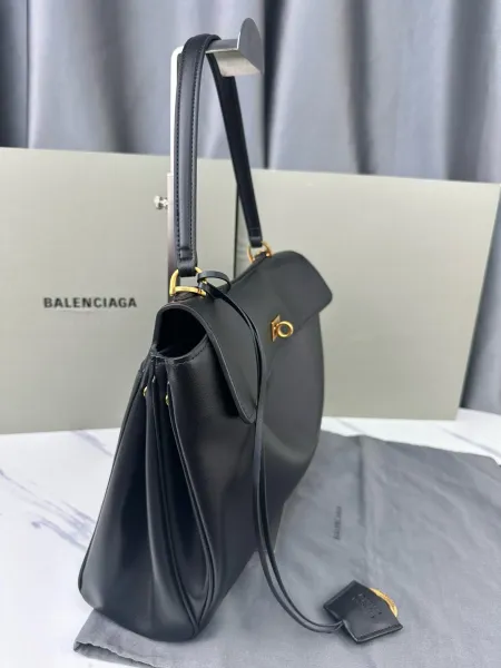 Balenciaga Hourglass Mini Black Leather Handbag - 44