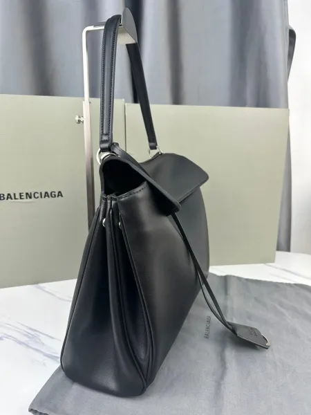 Balenciaga Hourglass Mini Black Leather Handbag - 26