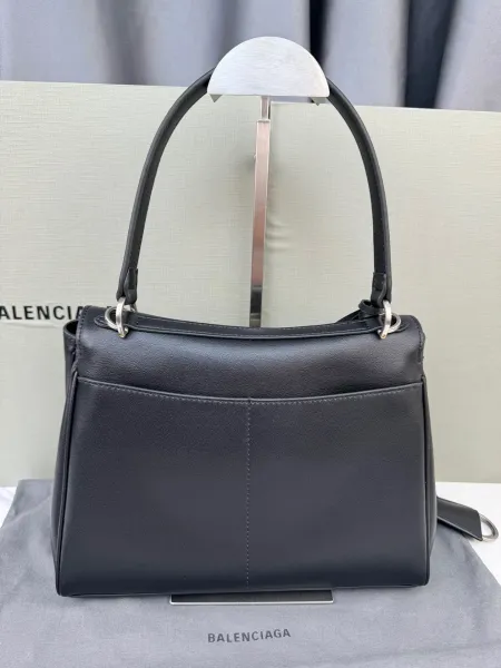 Balenciaga Hourglass Mini Black Leather Handbag - 32
