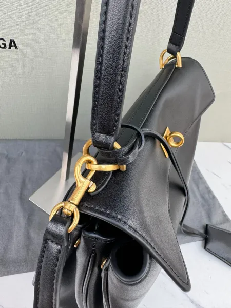 Balenciaga Hourglass Mini Black Leather Handbag - 52