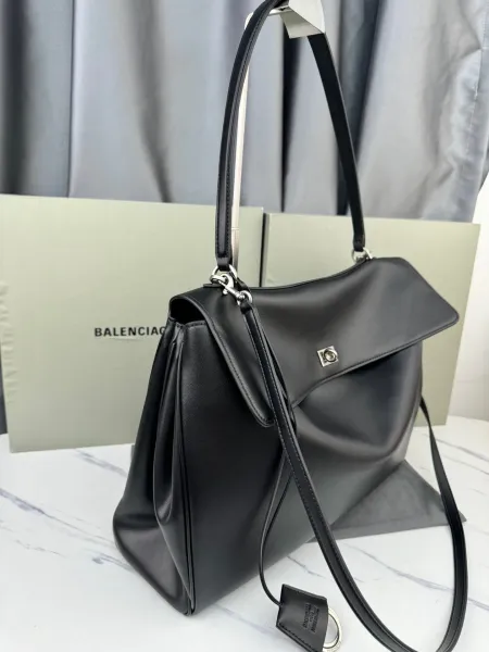 Balenciaga Hourglass Mini Black Leather Handbag - 20