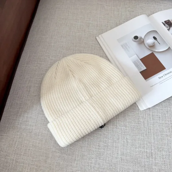 Prada Logo Patch Knit Beanie Pink - 17