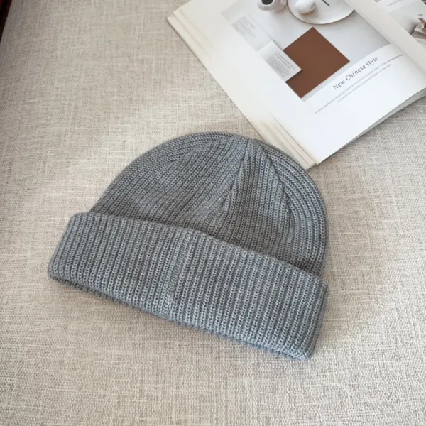 Prada Logo Patch Knit Beanie Pink - 14