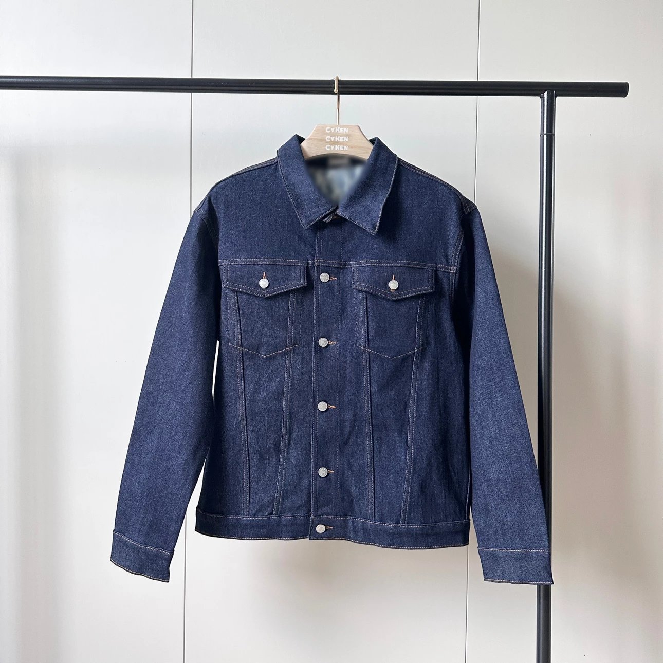 CY original jacquard printed denim jacket