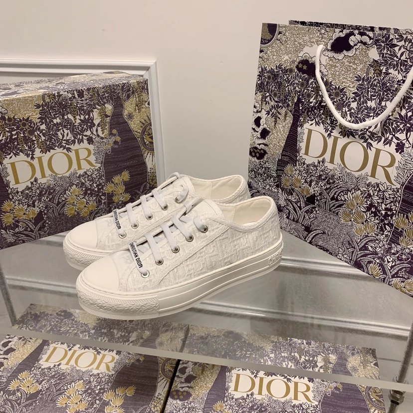 Dior Sneakers Walk'n'Dior low-top canvas — White letters