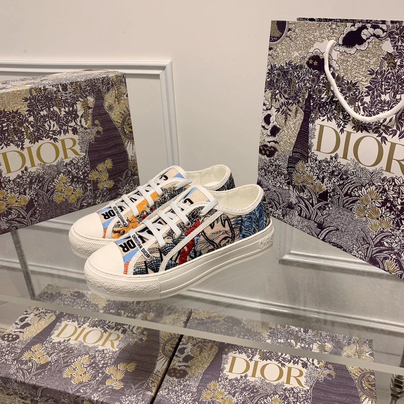 Dior Sneakers Walk'n'Dior low-top canvas — Blue Swan