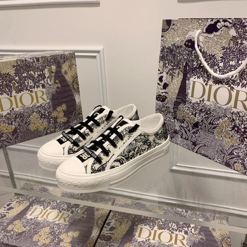 Dior Sneakers Walk'n'Dior low-top canvas — Black Tiger