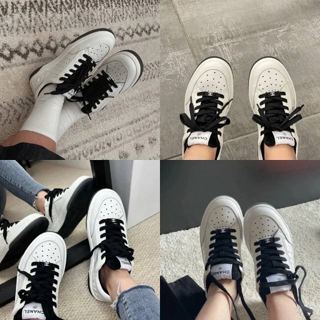 Chanel Sneakers Perforated low-top lace-up product detail image 8