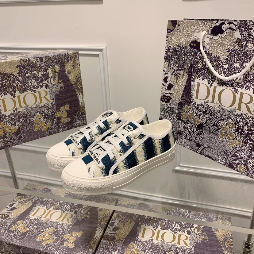Dior Sneakers Walk'n'Dior low-top canvas — Blue stripes