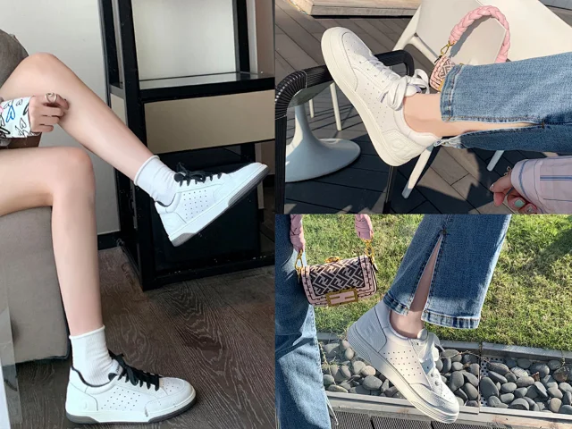 Chanel Sneakers Perforated low-top lace-up product detail image 10