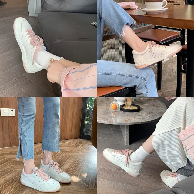 Chanel Sneakers Perforated low-top lace-up product detail image 6