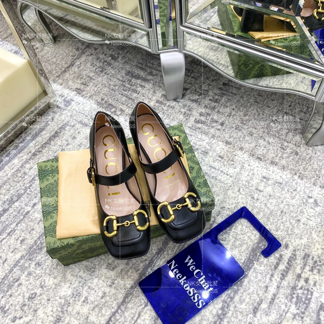 Gucci Horsebit Mary Jane Pink Leather Block Heels - 20