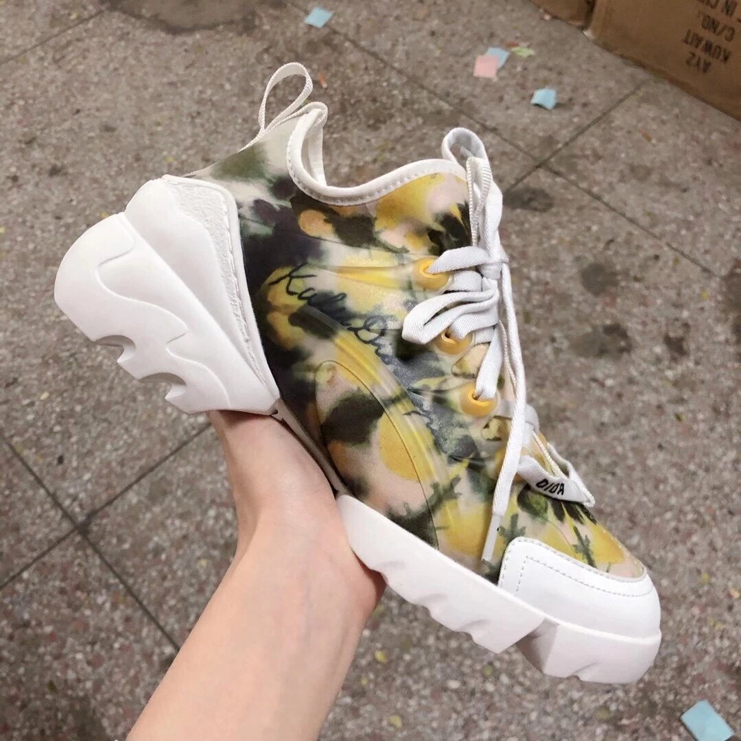 Dior Sneakers D-Connect chunky lace-up — Yellow