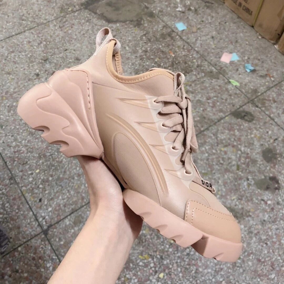 Dior Sneakers D-Connect chunky lace-up — nude color
