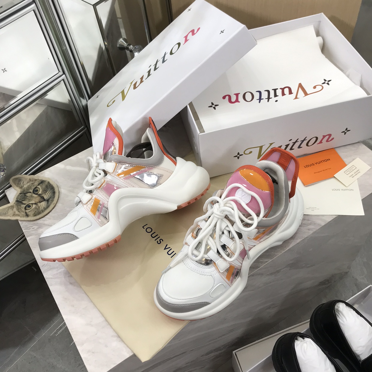 Louis Vuitton Archlight Monogram Mesh White Sneakers Chunky Sneakers - 31