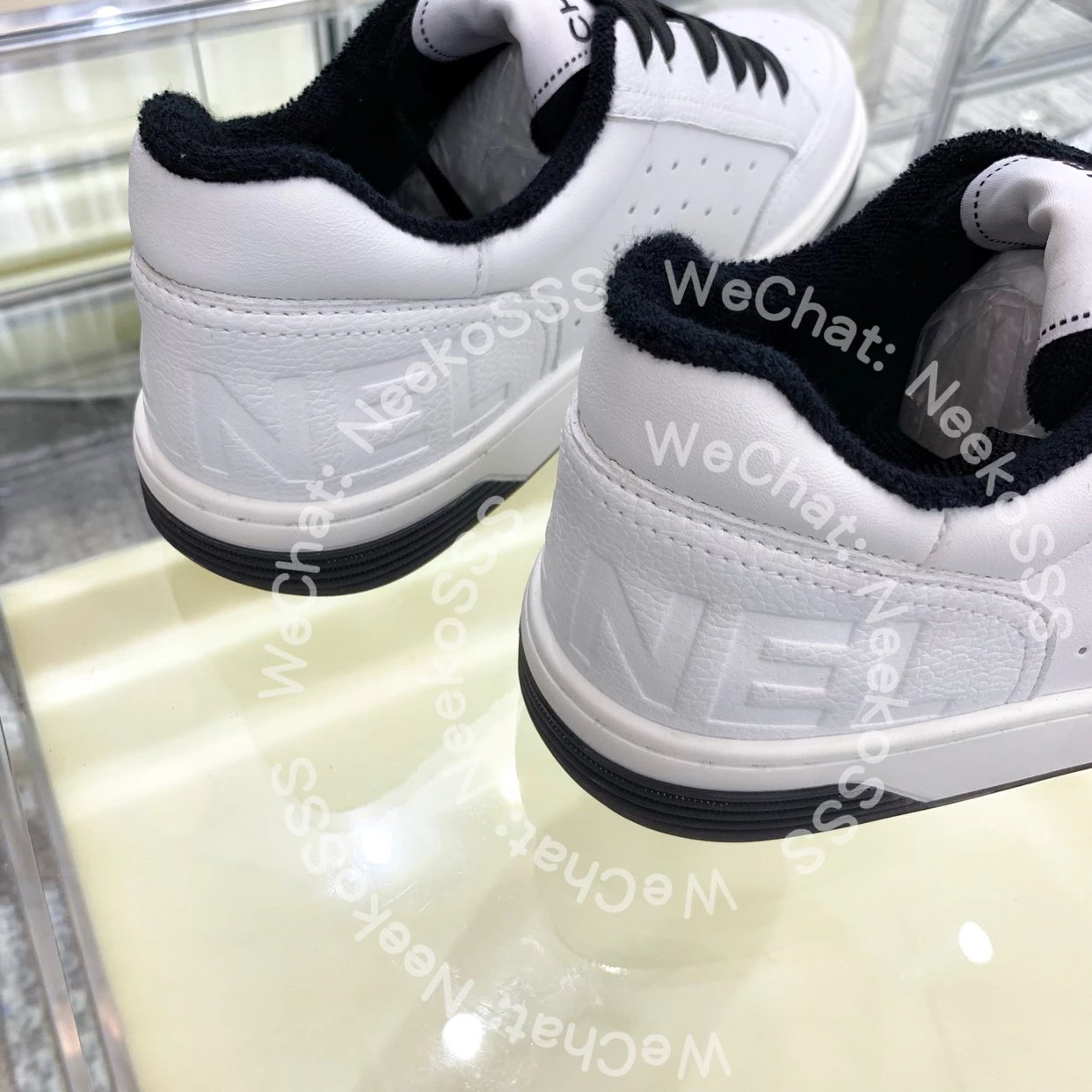 Chanel CC Logo Perforated Leather Sneakers White - 23
