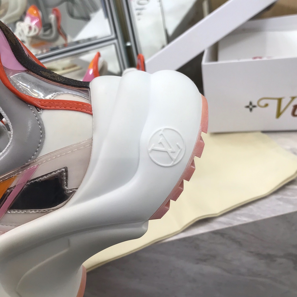 Louis Vuitton Archlight Monogram Mesh White Sneakers Chunky Sneakers - 35