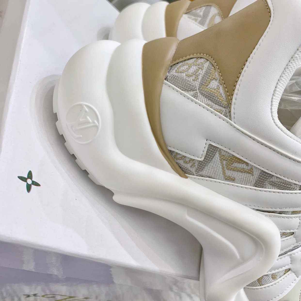 Louis Vuitton Archlight Monogram Mesh White Sneakers Chunky Sneakers - 26
