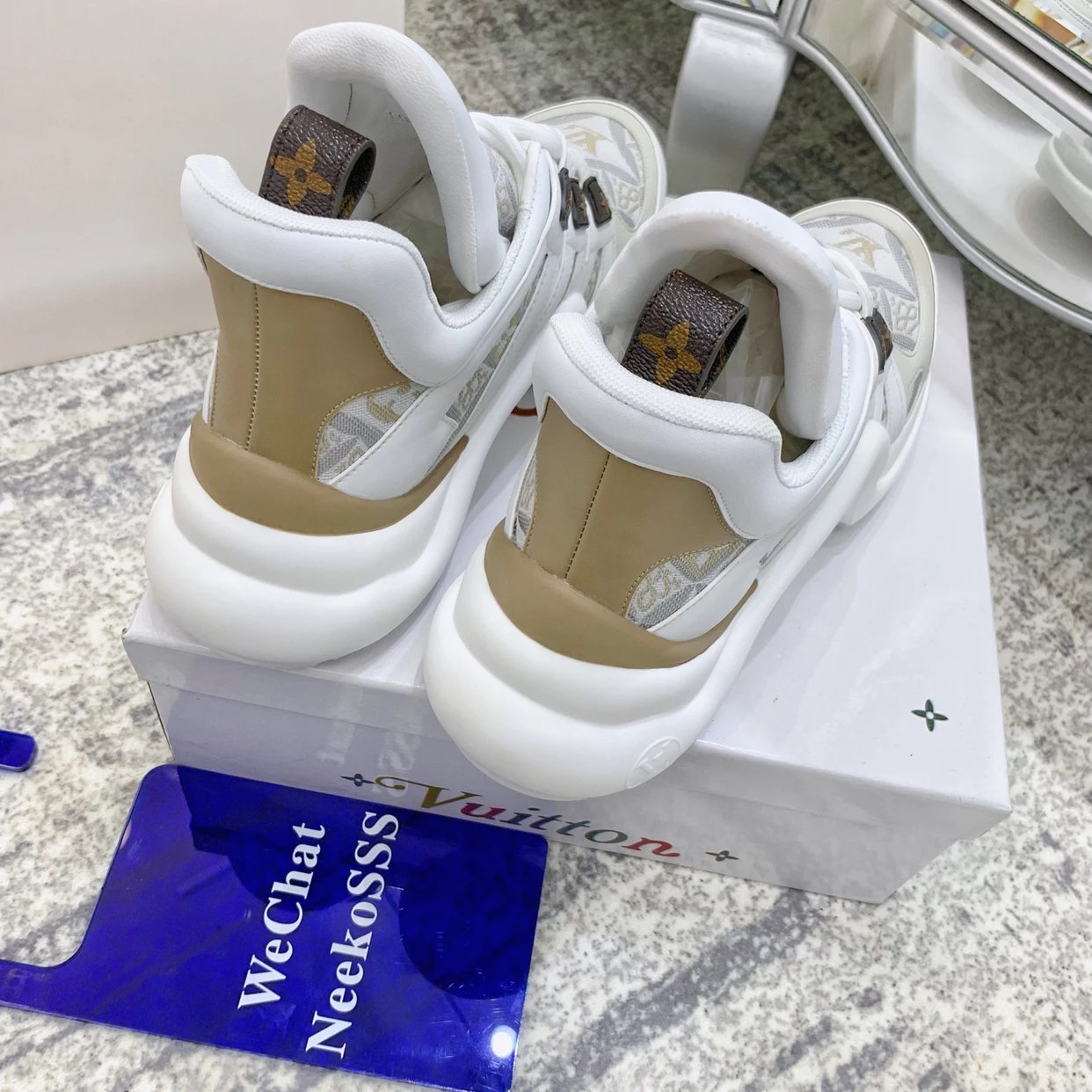 Louis Vuitton Archlight Monogram Mesh White Sneakers Chunky Sneakers - 27
