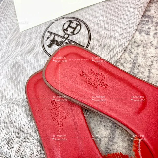 Hermès Slippers Oran slide with H-cutout strap product detail image 24