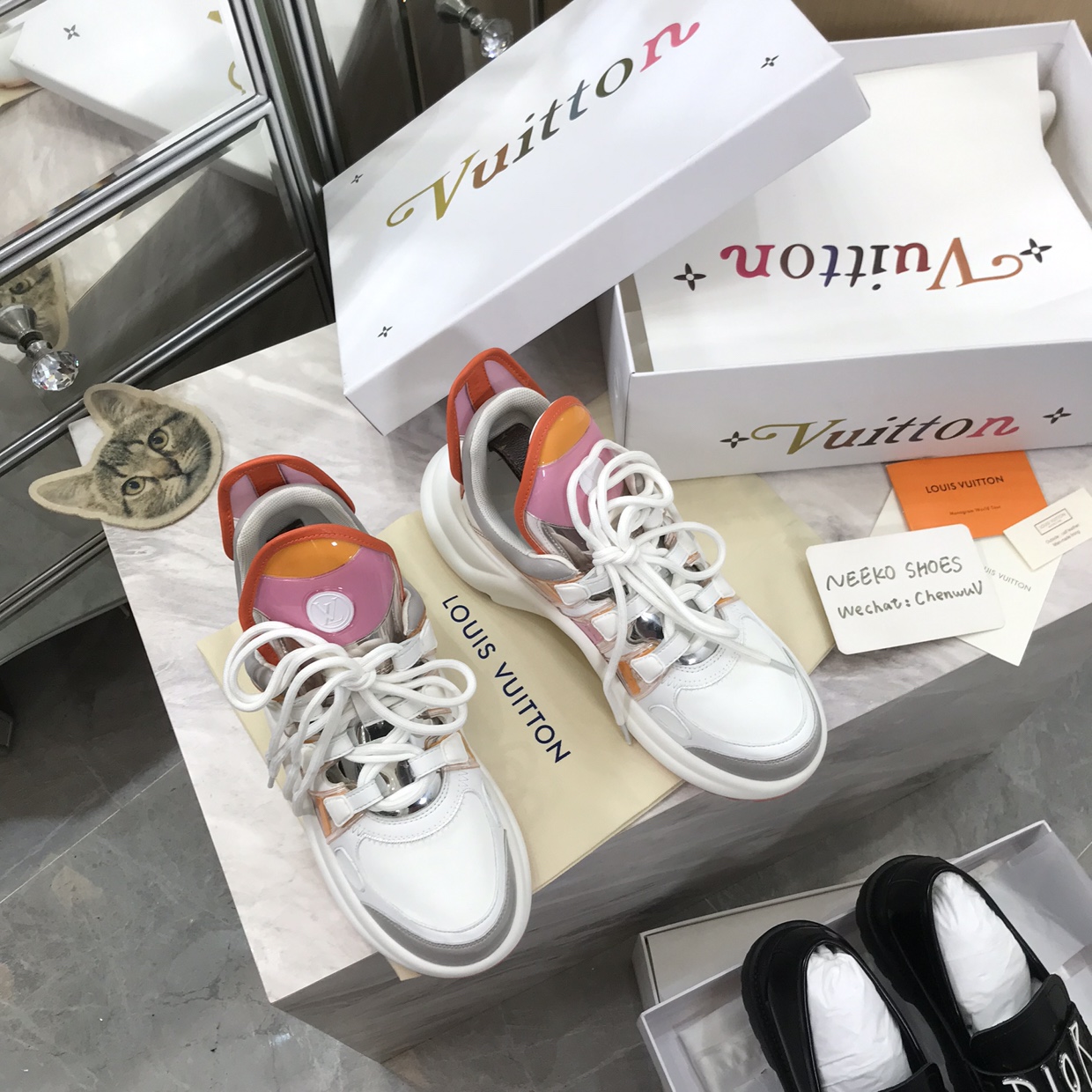 Louis Vuitton Archlight Monogram Mesh White Sneakers Chunky Sneakers - 29