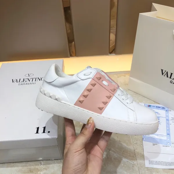 Valentino Rockstud Untitled White Leather Sneakers - 27