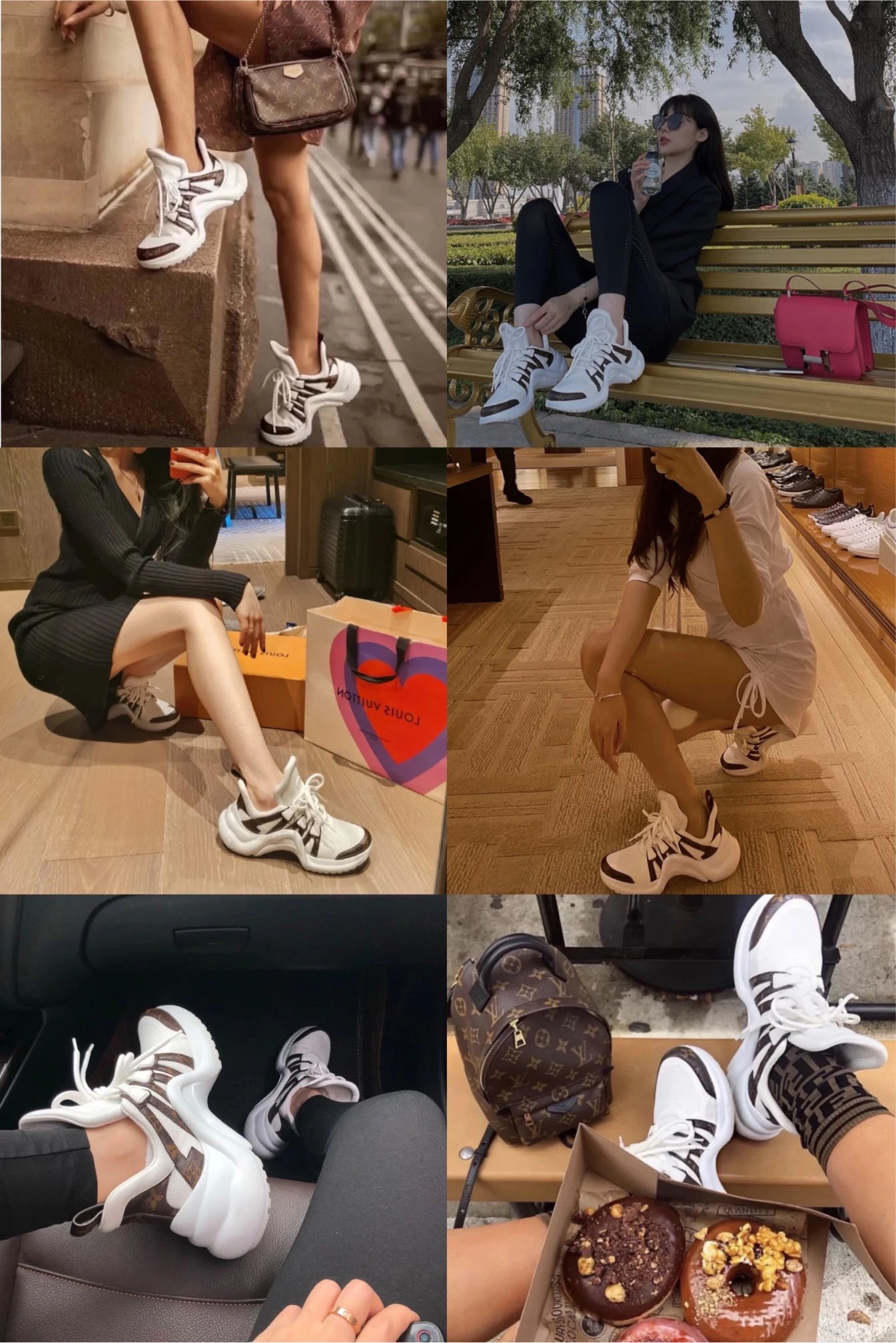 Louis Vuitton Archlight Monogram Mesh White Sneakers Chunky Sneakers - 9