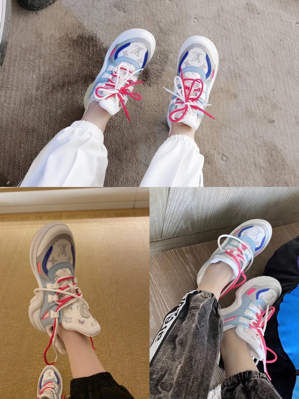 Louis Vuitton Archlight Monogram Mesh White Sneakers Chunky Sneakers - 12