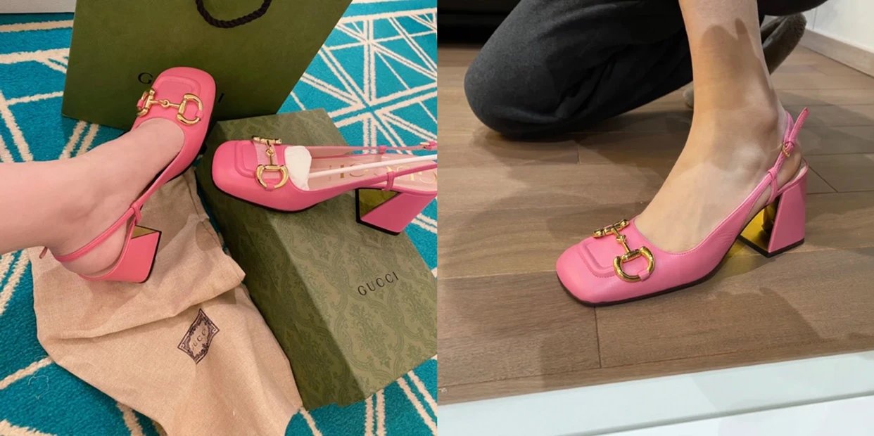 Gucci Horsebit Loafers Pink Leather Flat Shoes - 14