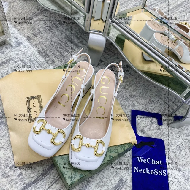 Gucci High Heels Horsebit square-toe block-heel pumps product detail image 20
