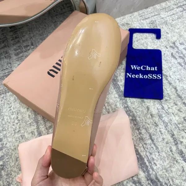 Miu Miu Ballet Flats White Satin Casual Shoes - 26