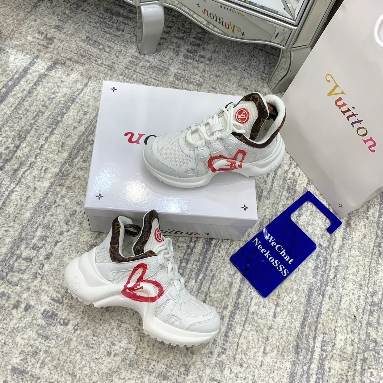 Louis Vuitton Archlight Monogram Mesh White Sneakers Chunky Sneakers - 16