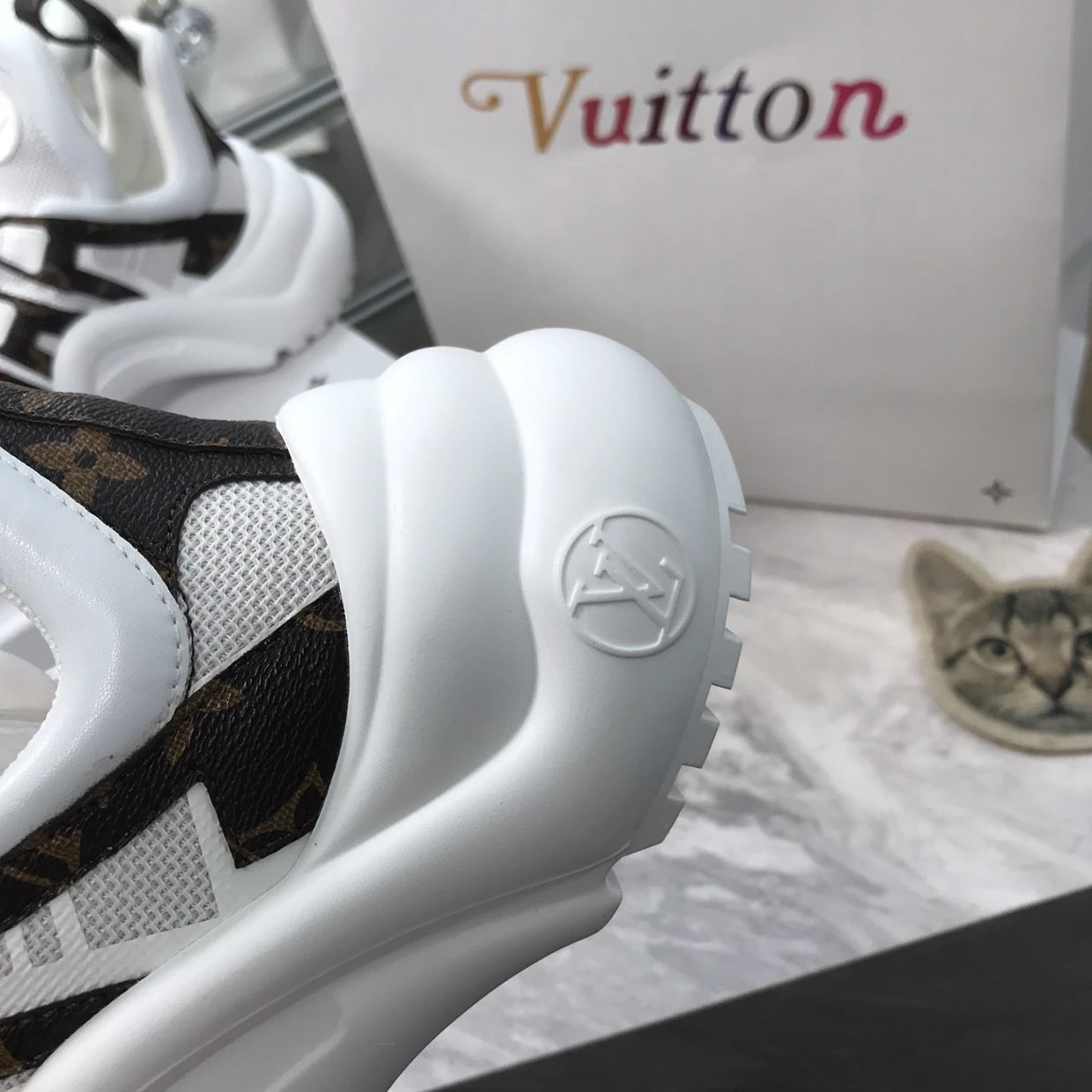 Louis Vuitton Archlight Monogram Mesh White Sneakers Chunky Sneakers - 41