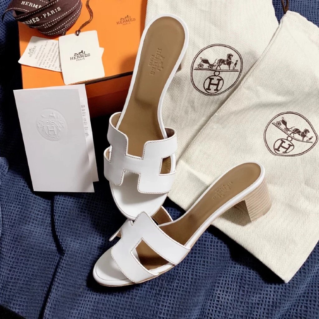 Hermès High Heels Oasis H-cutout block-heel mule sandals image 1