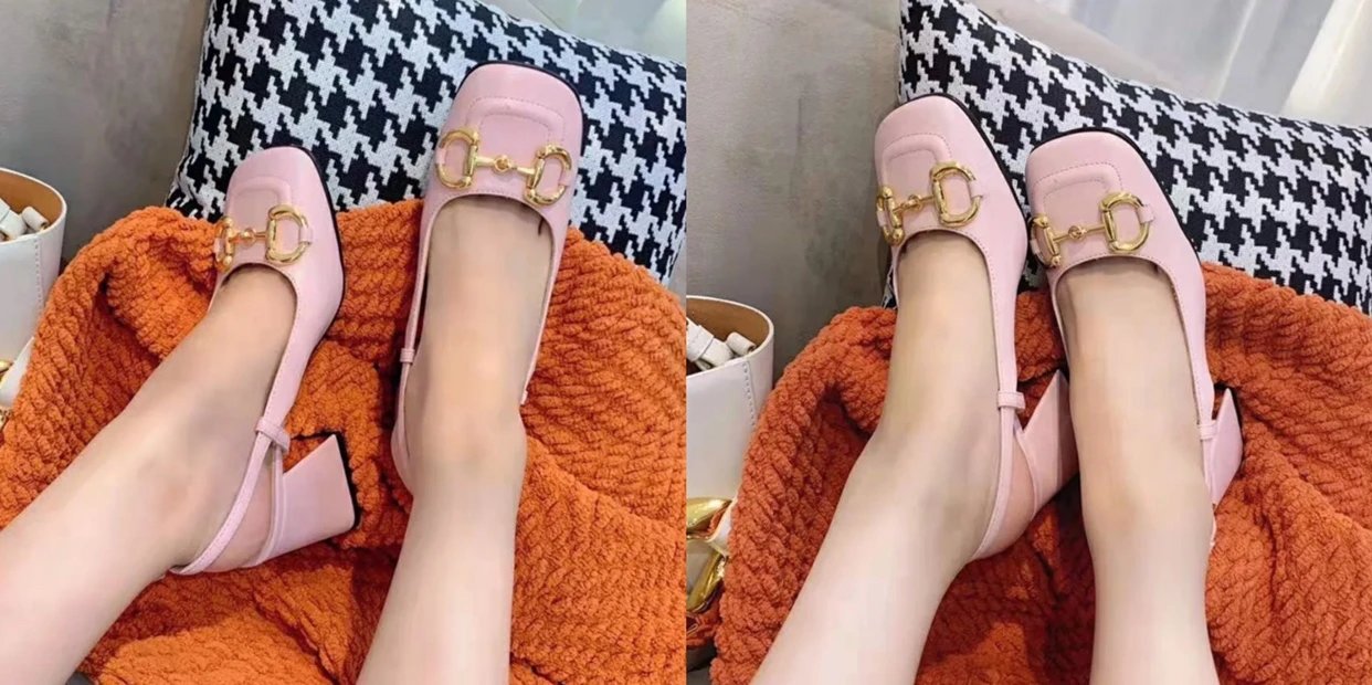Gucci Horsebit Loafers Pink Leather Flat Shoes - 15