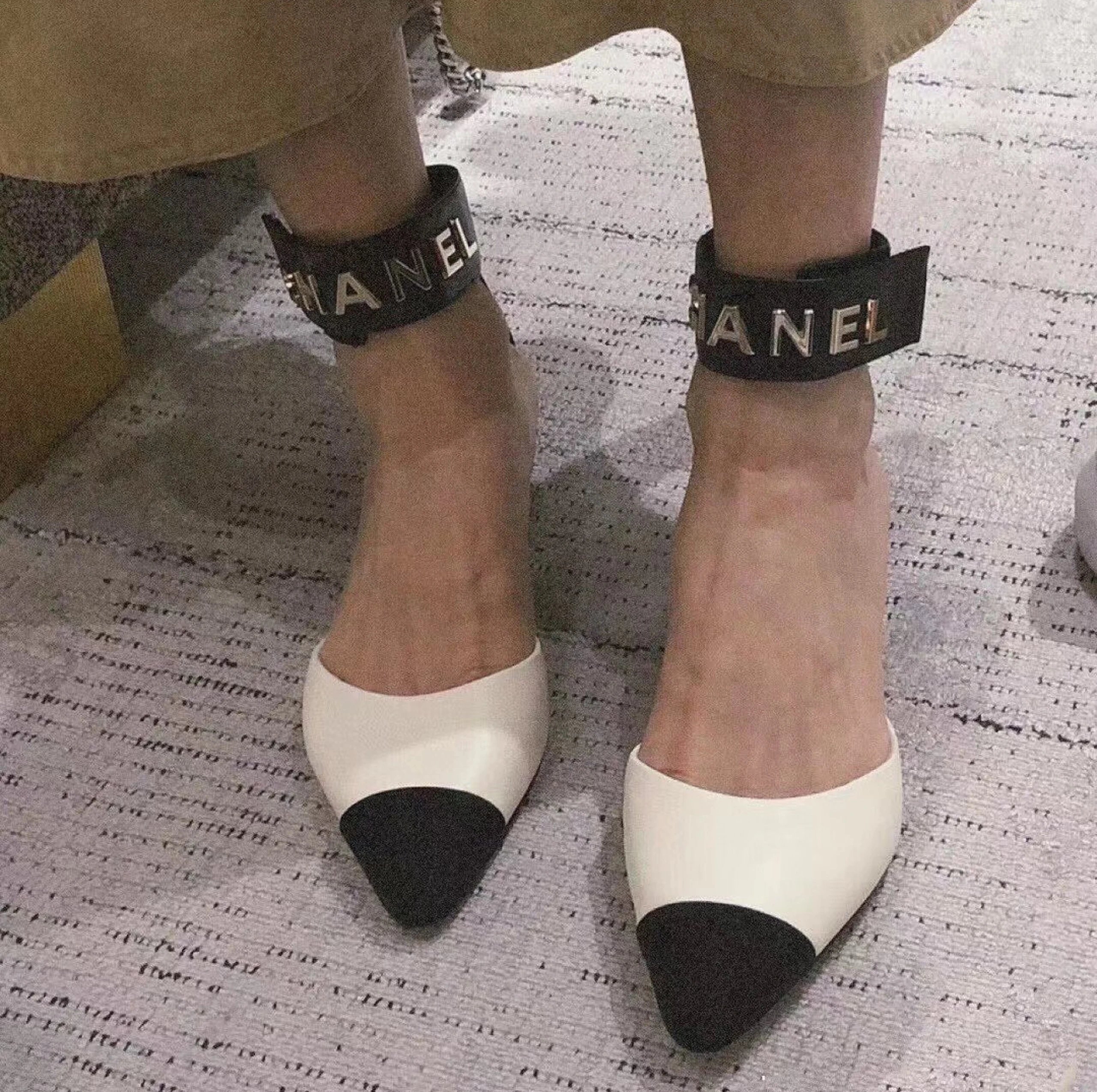 Chanel High Heels Pointed-toe ankle-strap block-heel slingbacks image 5