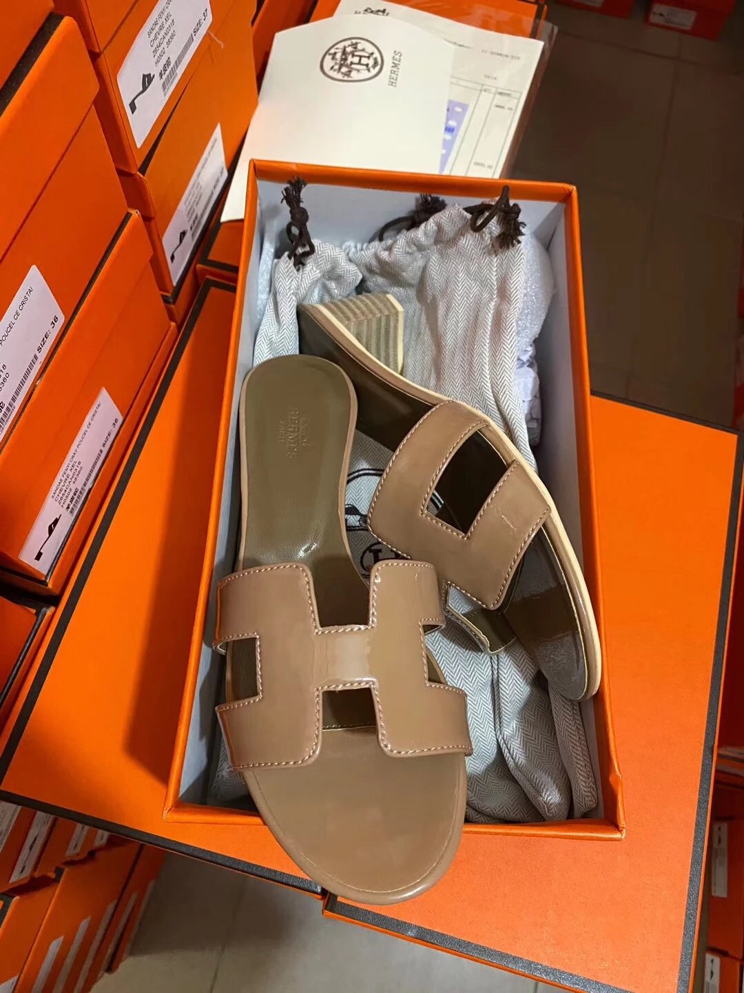 Hermès High Heels Oasis H-cutout block-heel mule sandals image 7