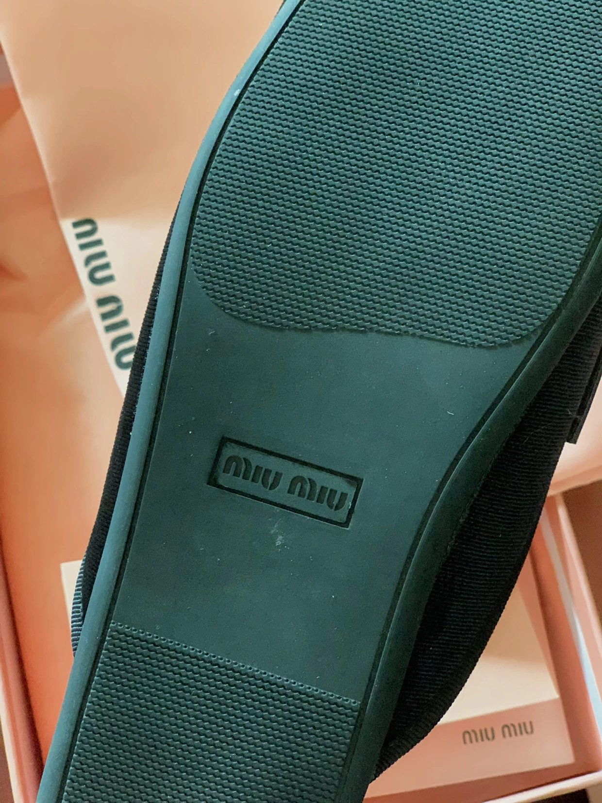 Miu Miu Logo-Embroidered Velvet Slippers Black - 27