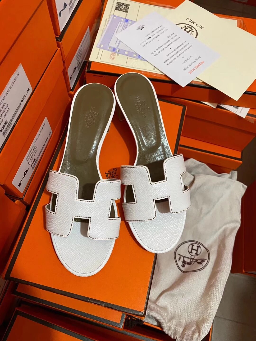 Hermès High Heels Oasis H-cutout block-heel mule sandals image 6