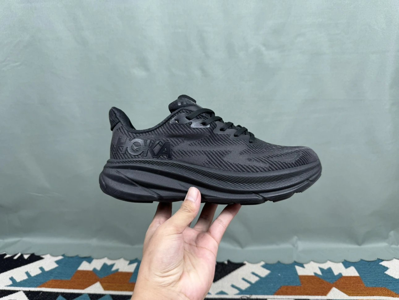 Hoka Clifton 9 Black Running Shoes