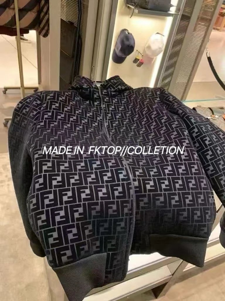 FKTOP Artisan Collection FEND 25/FW All-Over Jacquard Flocked Jacket