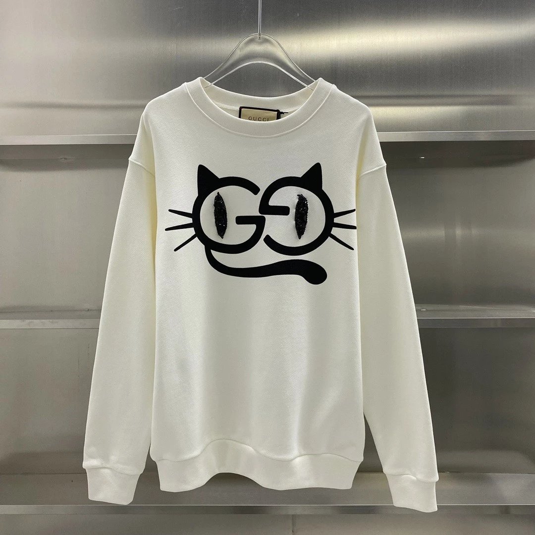Gucci古驰 21FW大眼猫圆领卫衣