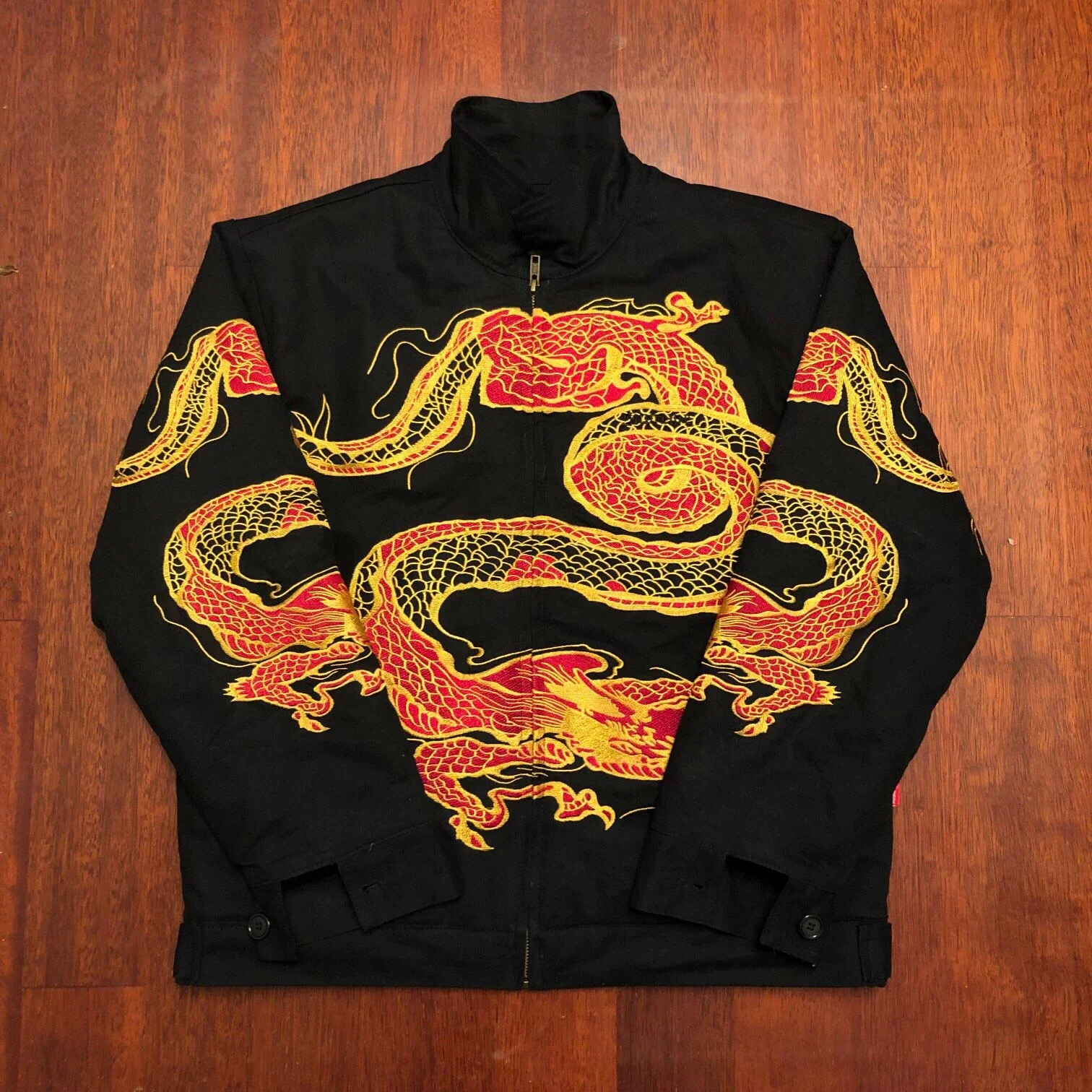 Supreme Dragon Work Jacket 中国龙龙袍刺绣棉衣夹克外套