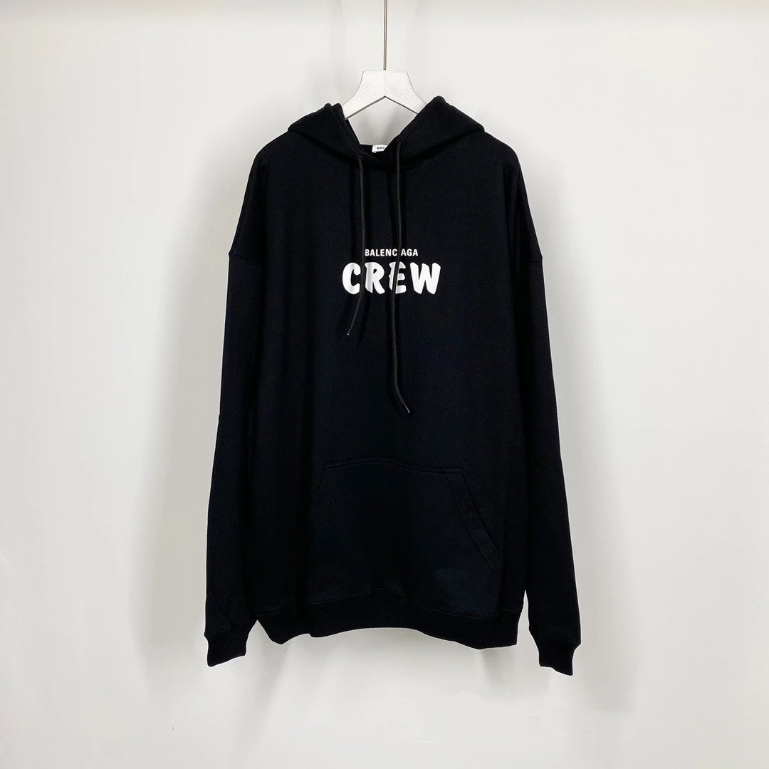 Balenciaga 20FW Crew 巴黎世家 印花LOGO 连帽卫衣