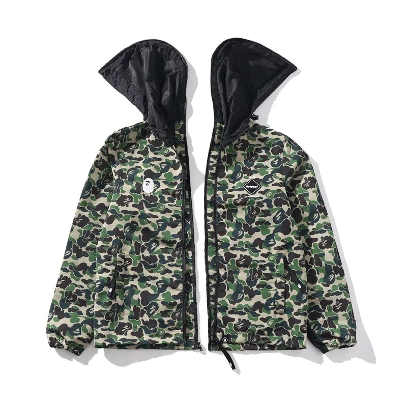 BAPE x FCRB SEPARATE PRACTICE JACKET联名军事迷彩夹克外套