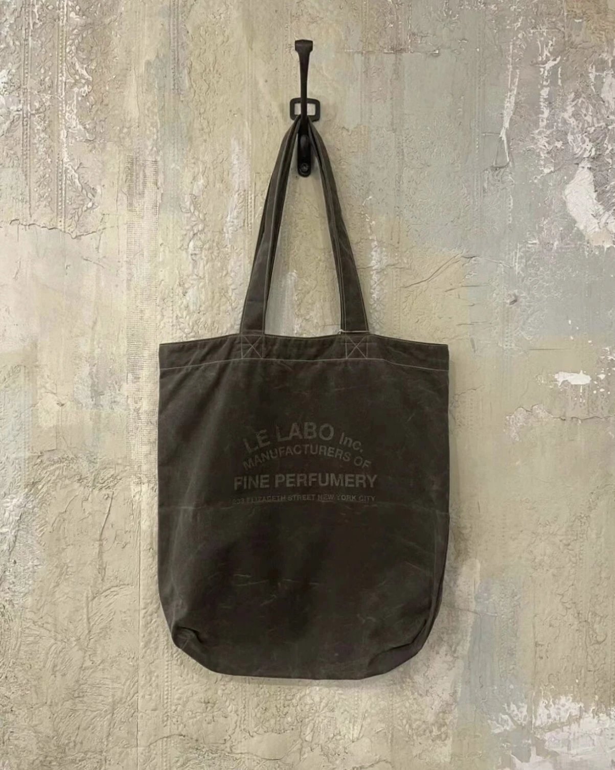 Le Labo Inspired Color Oil Wax Canvas Tote Bag Vintage Canvas Commuter Shoulder Bag